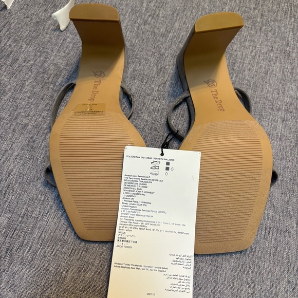 The Drop Women's Avery Square Toe Two Strap High Heeled Sandal - Picture 5 of 8